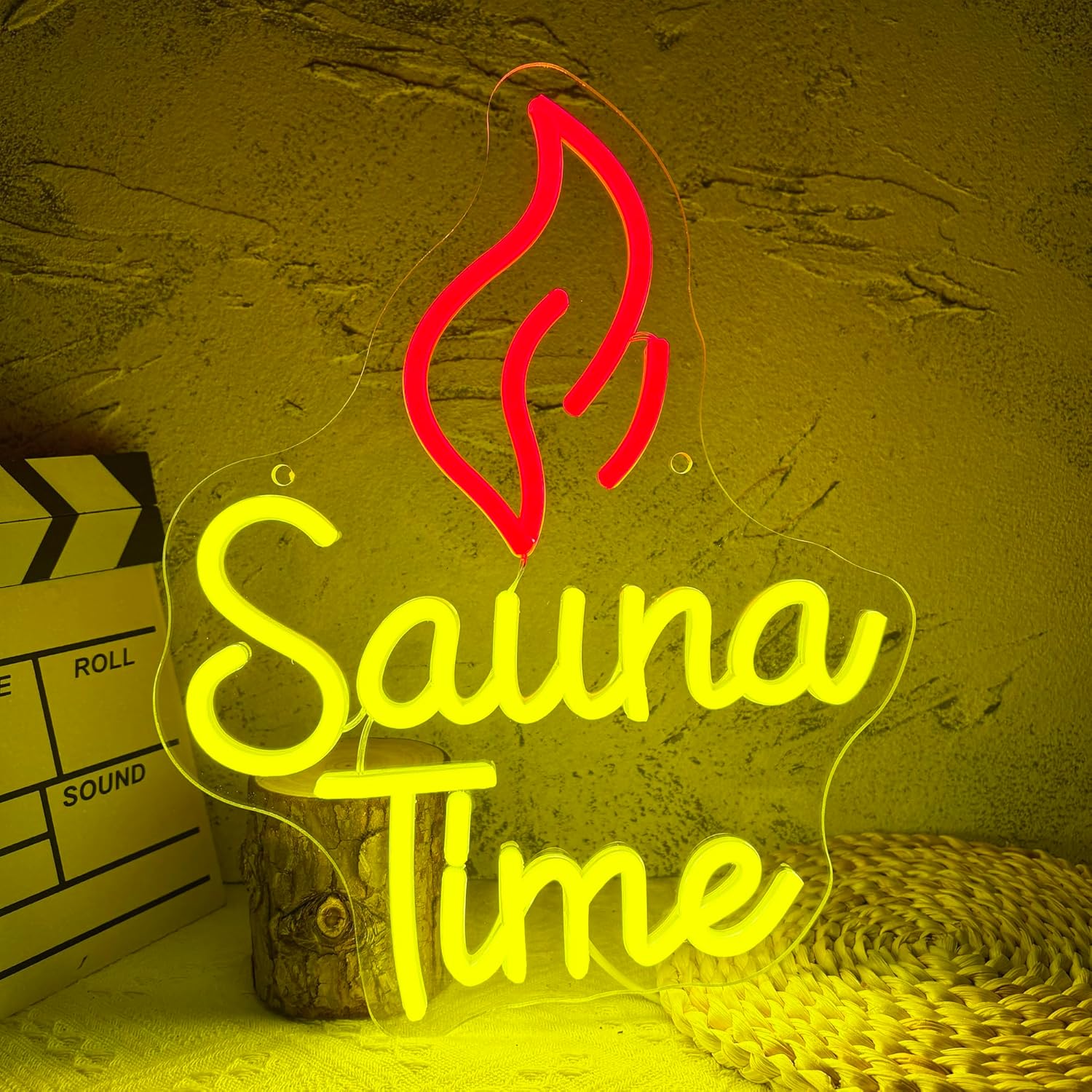 Spa Wellness Gym - Sauna Zamanı Neon Tabela Ev Spa