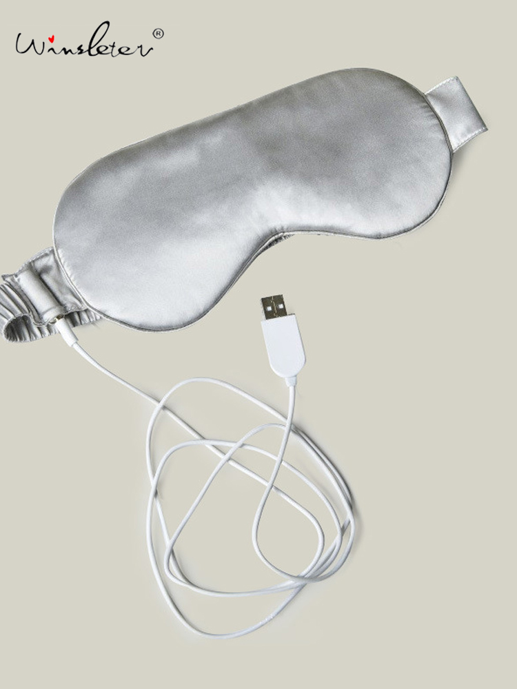 Eye Mask Heated - Winsleter-19MM %100 Gerçek İpek Göz Maskesi,